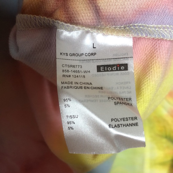 Elodie Long Sleeves Pastel Rainbow Tie Dyed Sweatshirt Size Large NEW - Picture 9 of 10